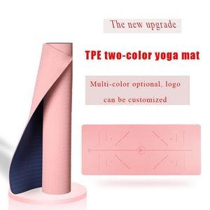 TPE double layer three-dimensional line yoga mat