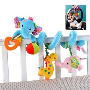 Custom Kid Baby Wrap Around Stretch Spiral Hanging Stroller Car Seat Plush Toy