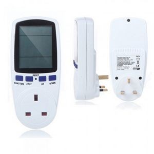 Electricity Monitor Plug Power Voltage Amps Meter