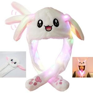 LED Glowing Plush Moving Rabbit Hat