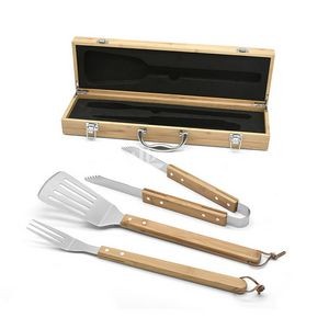 Bamboo Grilling Barbecue Accessory Case