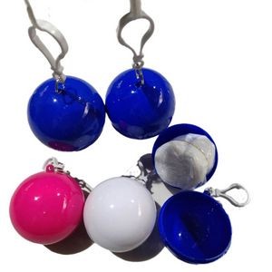 Disposable Raincoat Ball with Keychain