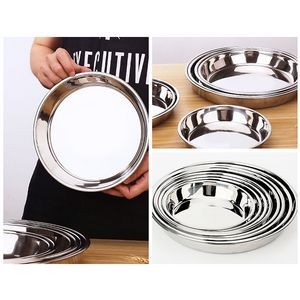 Stainless Steel Dinner Plate Silver Bar Trays