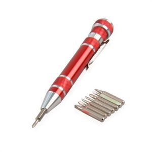 8 In 1 Aluminum Pen-Style Screwdriver Tool Kit