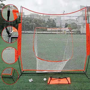 Baseball Softball Practice Hitting Pitching Net with Bow Frame