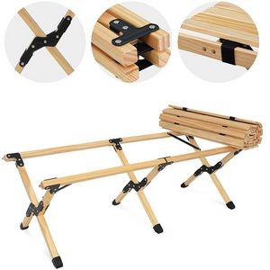 Portable Folding Wooden Travel Camping Table