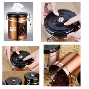 Large Stainless Steel Coffee Container Airtight Canister