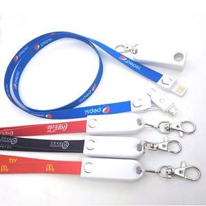 2 in 1 Lanyard with USB Charging Cable