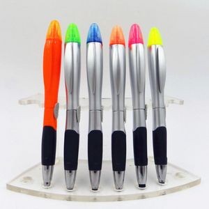 3-in-1 Plastic Highlighter Ballpoint Pen