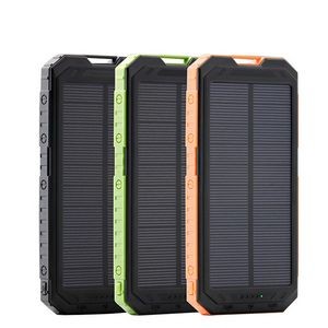 Quick Charge Solar Power Bank with Compass and LED