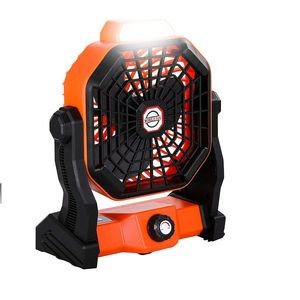 Portable Battery Operated Fan with LED Lantern