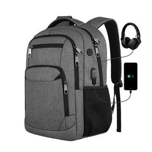 Gray Backpack With Shoulder Straps