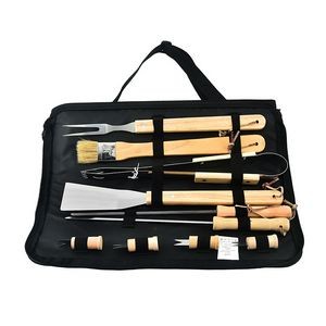 11-Piece BBQ tool set with carrying case