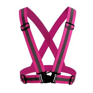 Reflective elastic strap safety vest belt for running riding