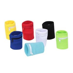 Sports Cotton Wristband With a Pocket