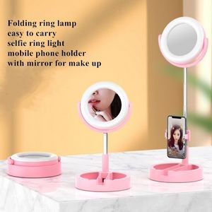 7 Inch Ring Light Mirror Foldable Mobile phone holder