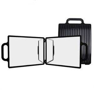 Rectangular Folded Handheld Mirror with Double Hands