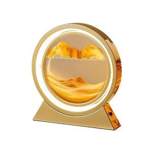 Moving Sand Art Picture Led Light Rotating Table Lamp