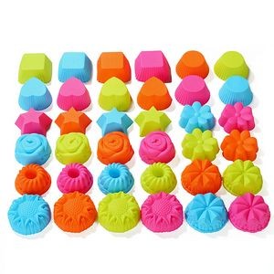 Multi Flower Shape 36 Pieces Silicone Mold Cupcake