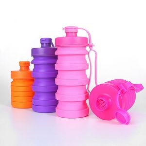 Foldabele Save Space Folding Sport Silicone Water Bottle