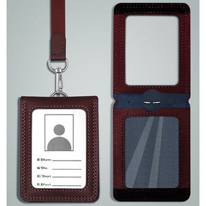 Lanyard Leather Tag ID Badges Holder