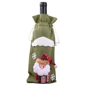 Champagne red wine bottle christmas dress up bag