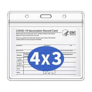 4" x 3" CDC PVC Vaccination Card Protector