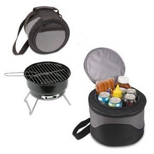 Outdoor Barbecue Grill With Cooler
