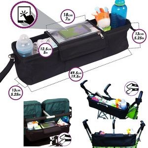 Baby Double Stroller Organizer with Drink and Cup Holders