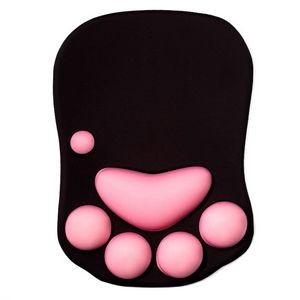 Pink Cat Paw Wrist Stand Mouse Pad