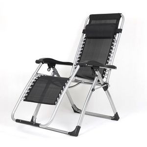 Folding Foldable Lightweight Black Lounge Chair