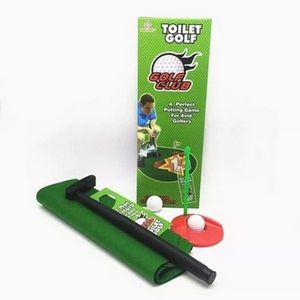 Toilet Golf ,Potty Golf Drinker Toilet Toy Potty Putter Putting Golfing Game Indoor Practice