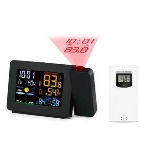Projection Alarm Clock for Bedrooms with Weather Station