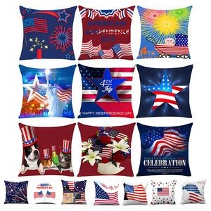 17.72 x 17.72 Inches Independence Day American Flag Pillow Covers
