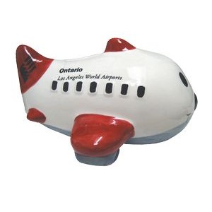 Custom Ceramic Burgundy Airplane Bank