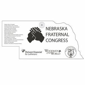 Nebraska State Paper Window Sign (Approximately 8"x8")