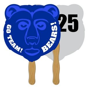 Grizzly Bear Auction Hand Fan Full Color