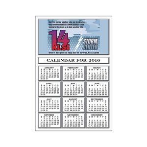 20 Mil Rectangle Large Size Calendar Magnet w/ Individual Outline (7