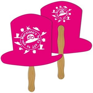 Top Hat Hand Fan Full Color (2 Sides)