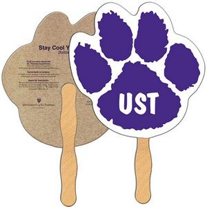 Paw Print Recycled Hand Fan