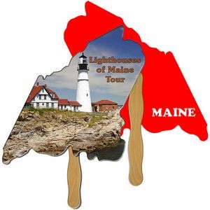 Maine State Hand Fan Full Color (2 Sides)