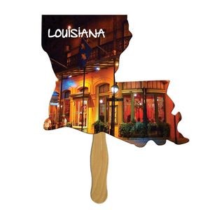 Louisiana State Hand Fan Full Color (1 Side)