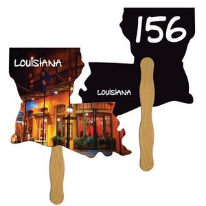 Louisiana State Auction Hand Fan Full Color