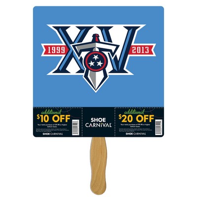 Square w/Perfs Coupon Hand Fan