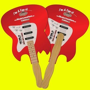 Electric Guitar Hand Fan Full Color (2 Sides)