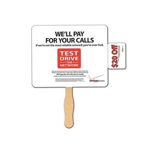 Rectangle Coupon Hand Fan