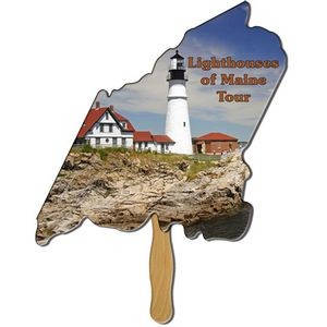 Maine State Hand Fan Full Color (1 Side)