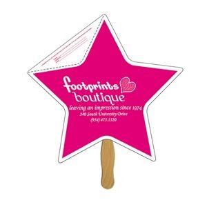 Star Coupon Hand Fan