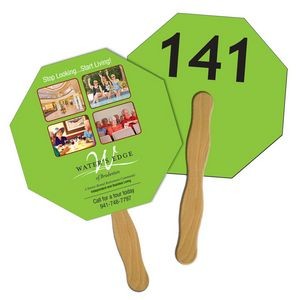 Stop Sign Auction Hand Fan Full Color