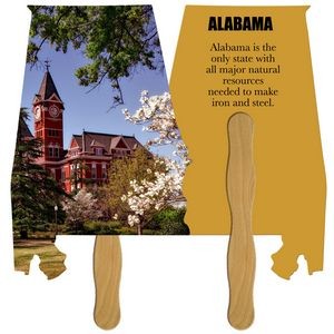 Alabama State Hand Fan Full Color (2 Sides)
